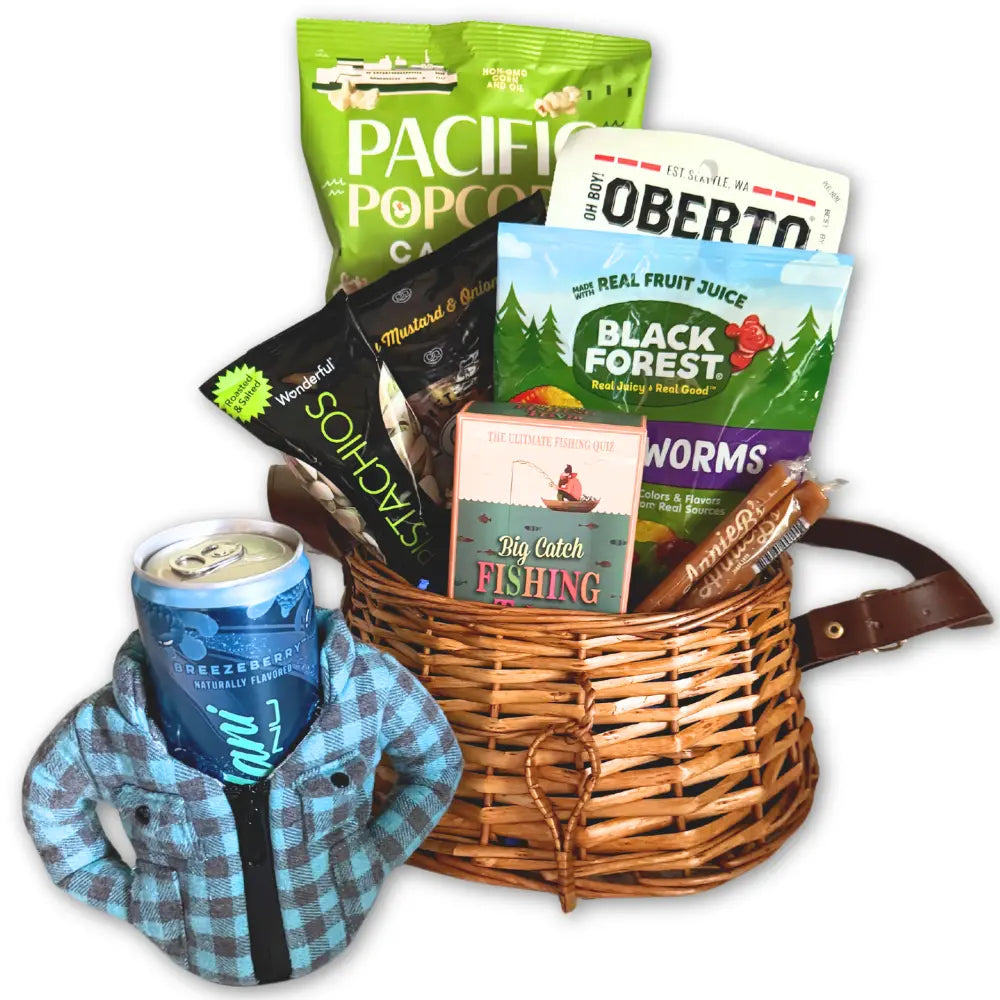 Fishing outlet gift basket