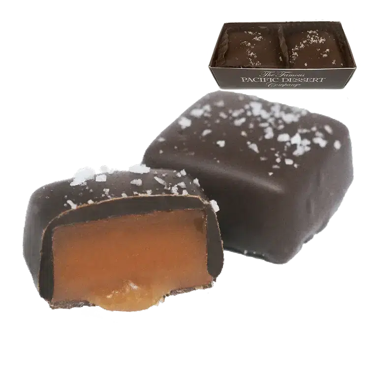 Chocolate Sea Salt Caramels 2pc Apple Blossom Gift Baskets