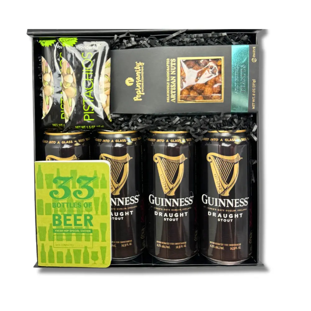 Guinness and Snacks Apple Blossom Gift Baskets