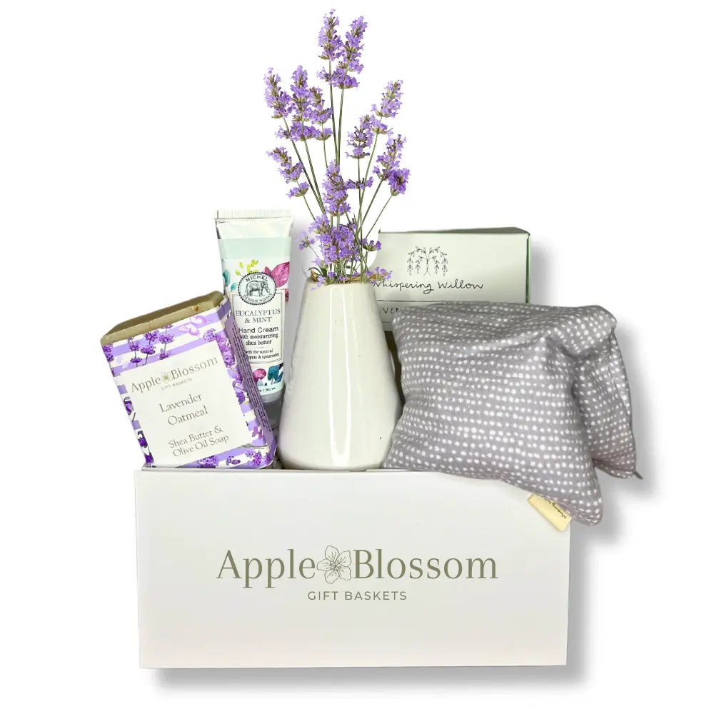 Relaxing Lavender Apple Blossom Gift Baskets