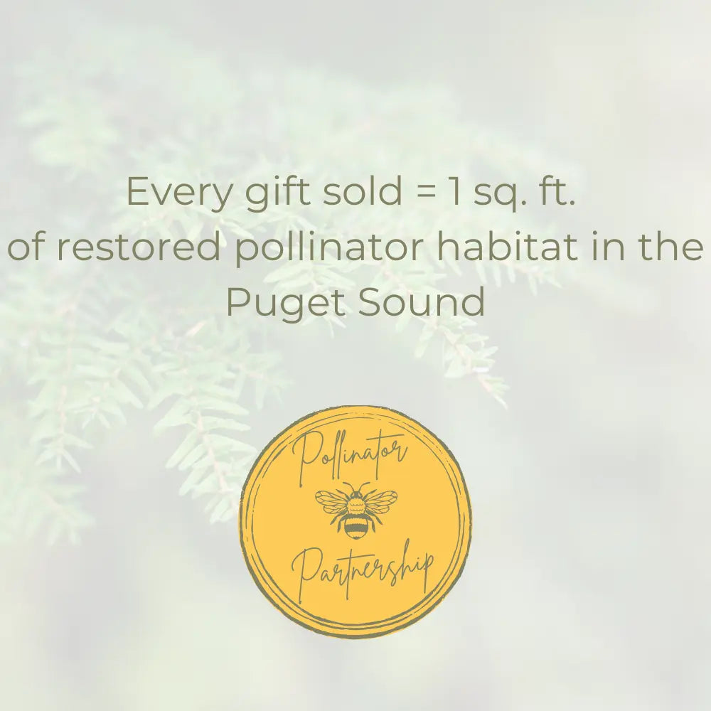 Apple blossom gift baskets supports local made in washington companies.  Every gift basket sold gives back and restores 1 square foot of pollinator habitat in the puget sound. 