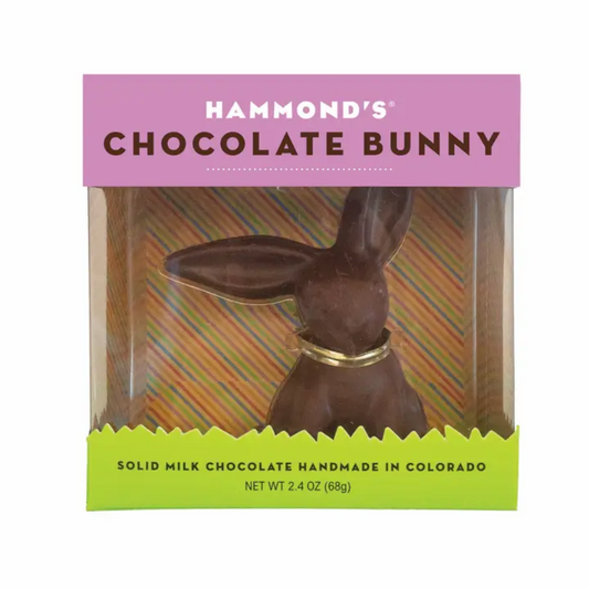 A perfect springtime treat! Our Solid Milk Chocolate Bunny, Carlton, is handmade in Denver, Colorado. This bunny is perfect for Easter. Include it in an easter basket for your kids or for a friend. This bunny will be the talk of the party!