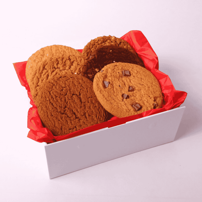 Gourmet Cookie Box featuring a variety of Cougar Mountain cookies made in WA, made with high-quality ingredients. Perfect corporate gift or family treat. Ships next business day. Great for client appreciation, onboarding, and holiday gifting.