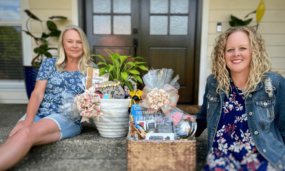 Veronica and Lisa are the owners of apple blossom gift baskets and are professional gift designers specializing in custom gifts featuring products made in Washington